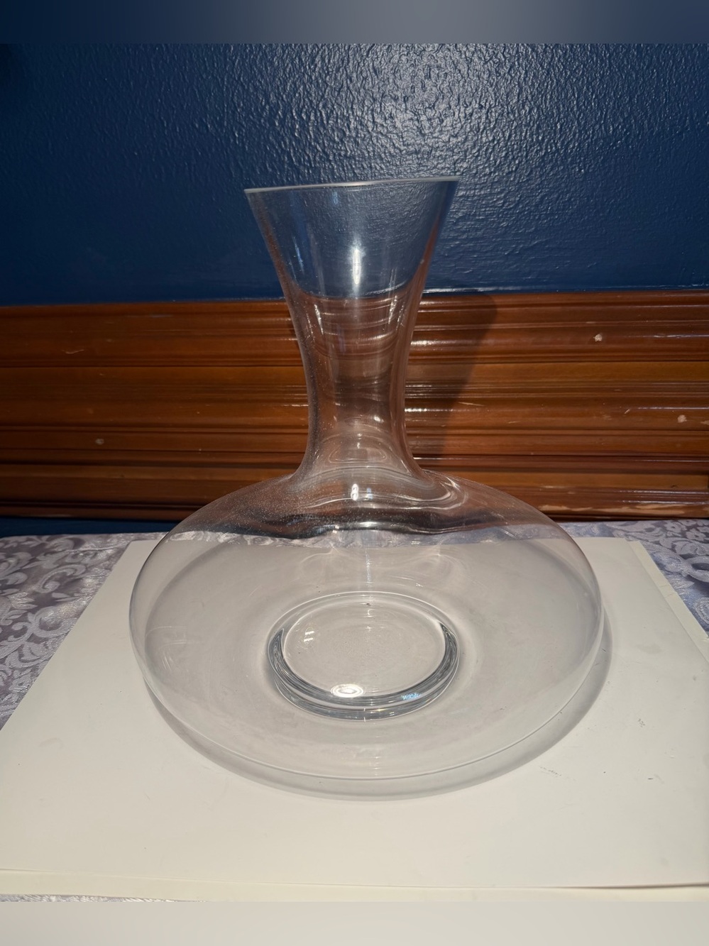 Clear Glass Wine Decanter Wide Base Wine Carafe